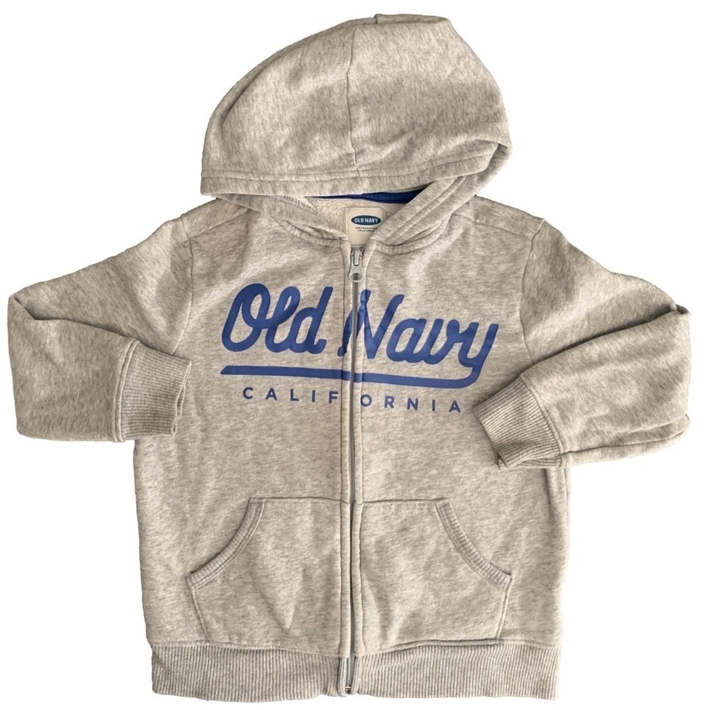 Old Navy Gray Fleece Jacket with Hood